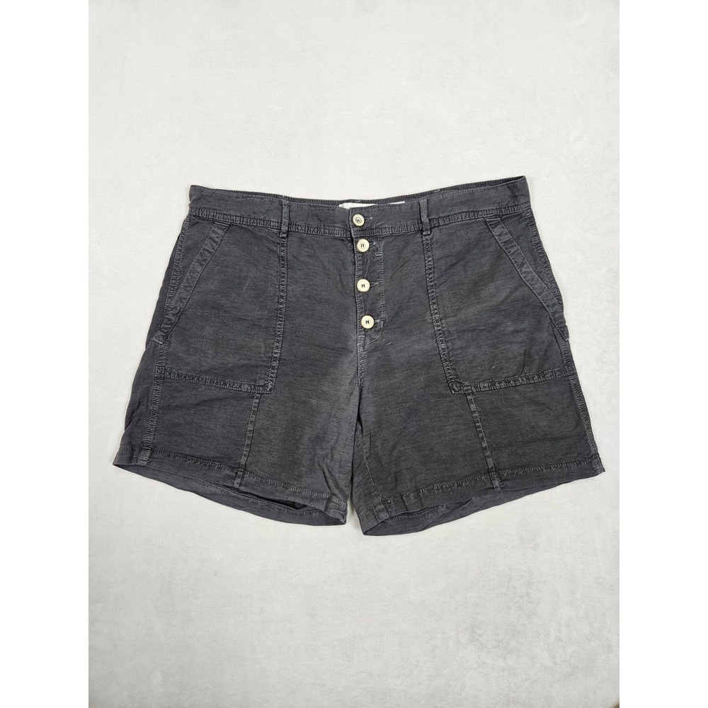 Anthropologie Shorts Womens 37* Gray Wanderer Chino Button Fly Boho Casual
